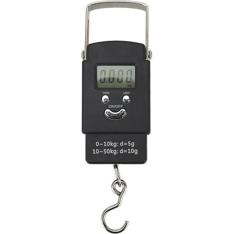 Petite balance à crochet, capacité de charge jusqu'à 50 kg, sur crochet, alimentée par batterie, résistante, pour peser HDWR weightPRO-H50C (1/5)