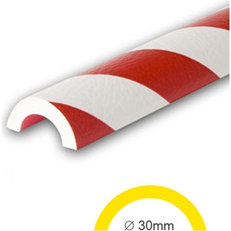 AMORTISSEURS DE CHOCS BLANC ET ROUGE SURFACE TUBES 30 mm (WN01066)