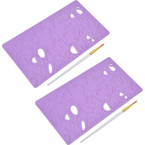 Moule en Silicone Alphabet A‑Z pour Décoration de Gâteaux d'Anniversaire et de Mariage