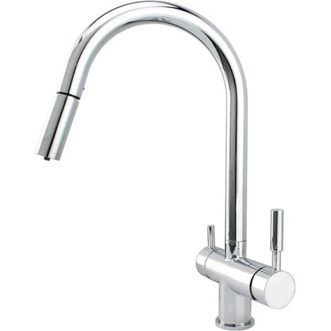 Shurity 411 Rubinetto da cucina con Doccetta estraibile 4 vie Cromo (1/2)