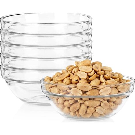 Glass Bowls Set, 12.5 cm, 350 ml, 6 Pieces (1/5)