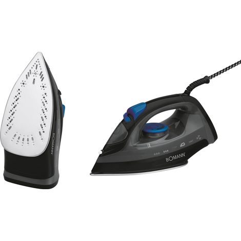 Fer à repasser à vapeur 1800W – 7 fonctions – Débit vapeur 23 buses – Autonettoyant – Système anti-calcaire – Réservoir 150ml – Bomann