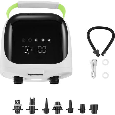 Mophorn Elektrische SUP-Luftpumpe (20 PSI) wiederaufladbar, zweistufig mit automatischer Abschaltung & LED, geeignet zum Aufblasen und Entleeren von Paddleboards, Zelten und Matratzen
