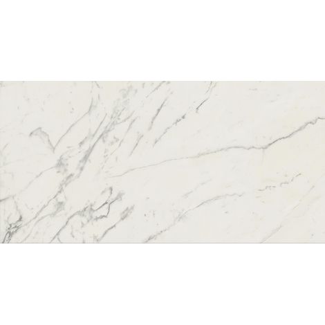 Carrelage effet Marbre Blanc Calacatta Extra 120x60x0,9 cm Brillant Clarenza - Sol et mur intérieur (vendu par carton de 1,44 m²) - RO'MA CARRELAGE