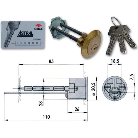 Cisa 0A510-00-0 Cilindro Astral Applicare