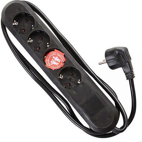 Bachmann - Base Superior 4t.schuko 3g1,5mm 1,5m Negro