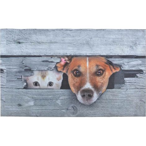 Tapis Chien et chat 76 x 46 cm