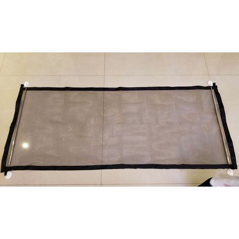 Portes de clôture respirantes pliables portatives de maille de garde de sécurité pour animaux de compagnie pour les escaliers, les portes, les rampes de couloirs noir Taille: env.110x72cm / 43,3x28,3 