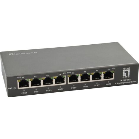 Level One LevelOne Switch 8x GE GEP-0823 120W 8xPoE+ (GEP-0823) (1/5)