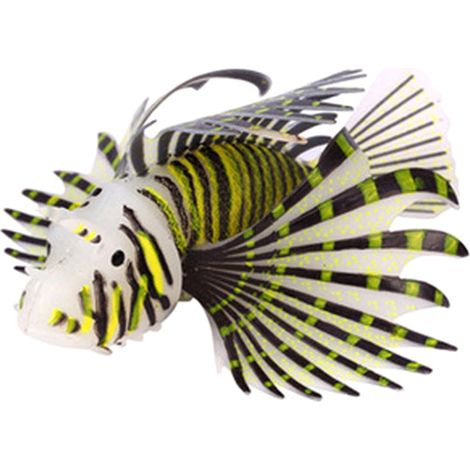 Lionfish - Ornement Aquarium - Résine Siliceuse - Luminescent - Décoration Intérieure - 1 Pièce (1/5)