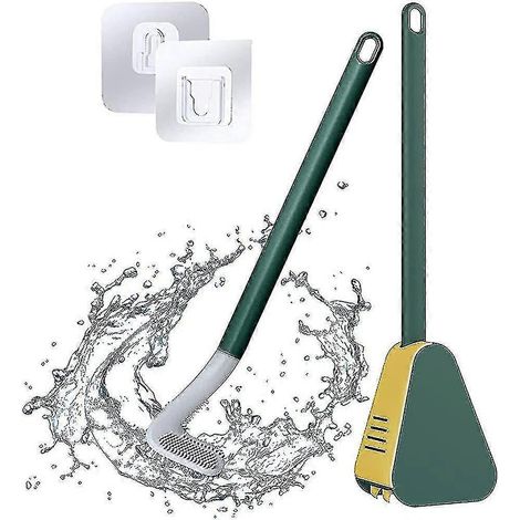 Toilettenbürste. Toilettenbürste mit langem Griff. Toilettenbürste mit Golfbürstenkopf. Silikon (1/5)