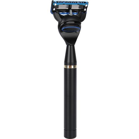 Rasoir de sécurité double tranchant vintage, outil manuel noir pour barbe et rasage (1/5)