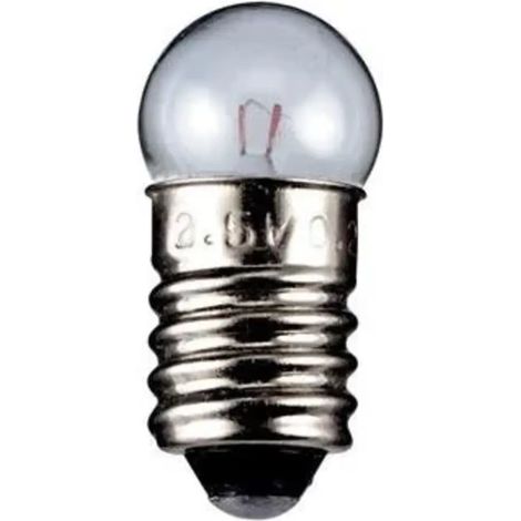 lampadina globulare sferetta chiara modellismo presepe E10 2,40 watt 6 volt
