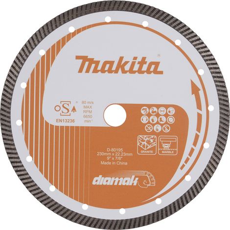 Makita tarcza diamentowa 230x22,23mm segmento (sucho/mokro) beton, kamień
