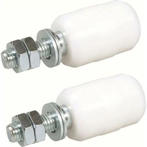 Nylon top guide rollers for sliding doors – Pack of 2 rolls 40 x 60mm – Threaded rod fixing – Rust resistant (1/5)
