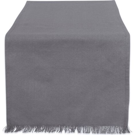 100% Coton à Franges épais Serviette de Table, Gris, Table Runner 14x72 (1/5)