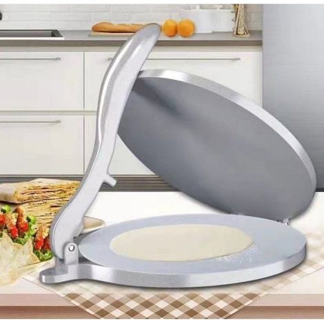 Presse à tortillas - Moule à tortillas - Presse à tacos - 16 cm - Appareil à roti - Argent - Alliage d'aluminium (1/3)