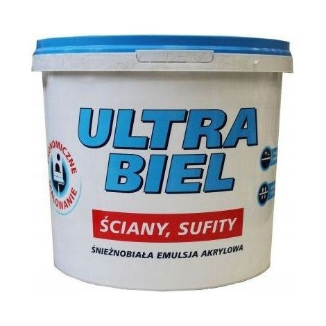 Pintura acrílica en emulsión Śnieżka para paredes y techos interiores Ultra Biel 5 L (1/2)