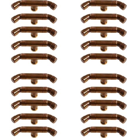 Lot de 20 Boutons de meuble 95 mm "Rétro GM" Cuivre/Laiton Industriel - Ø16 mm - Arcanaute (1/3)
