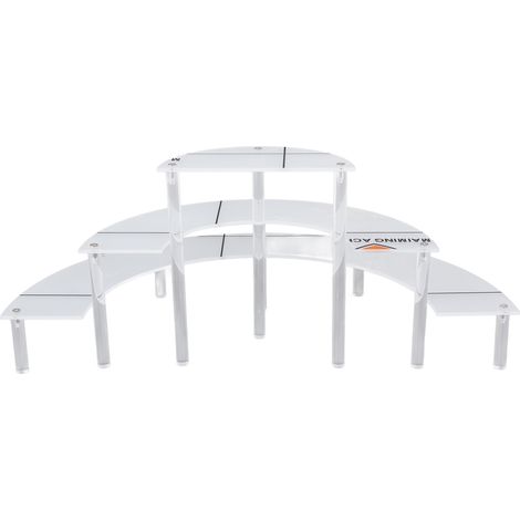 Support acrylique transparent 3 niveaux, présentoir rond pour produits alimentaires et desserts, étagère de présentation détachable pour maison, restaurant, bureau, magasin (1/5)