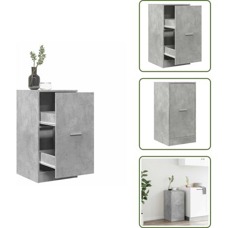 Apothekerschrank Betongrau 40x41x77,5 cm Holzwerkstoff - Apothekerschrank - Apothekerschränke - Apothekermöbel - Apotheker Sideboard