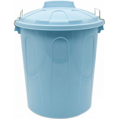 Cubo basura plastico comunidad con tapa 21 Litros Azul claro (1/4)