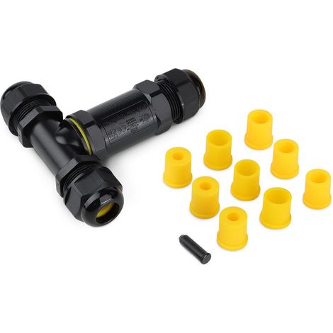 T-Kabelverbinder 3-fach 5-polig Kabel 0.5-4mm² IP68 wasserdicht 24A 450V (1/3)