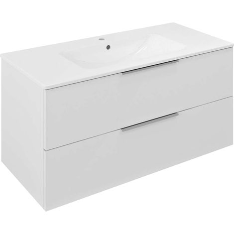 Sapho Cirasa - Mueble lavabo 100x52x46 cm, 2 cajones, blanco CR100-3030 (1/2)