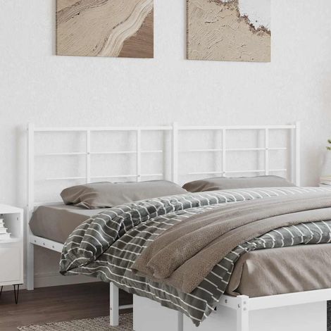 vidaXL Metal Replace Headboard White 193 cm (1/5)