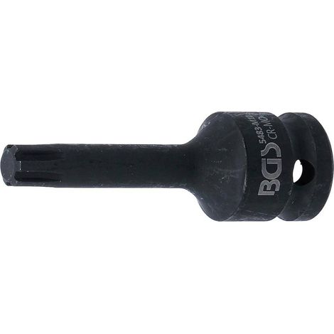Douille à Embouts à Choc 75 mm - 12,5 mm (1/2), Profil Cannelé pour RIBE M10 - Résistante et Précise - D-Work (1/5)