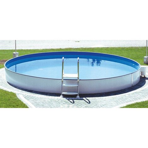 Steinbach Stahlwand Swimming Pool "Styria rund", sandfarbene Poolfolie, Ø 400 x 120 cm (1/2)