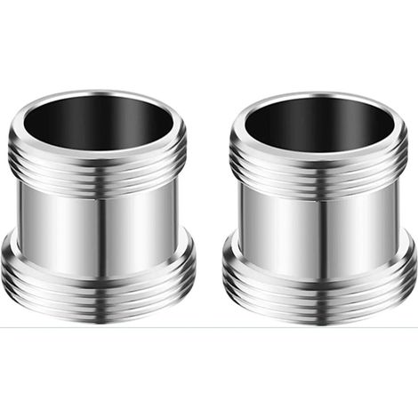 Paquet de 2 Adaptateur de Robinet MâleMâle 22/24 mm en Laiton pour Cuisine et Salle de Bain Connecteur d’Aérateur pour Robinet M22/M24