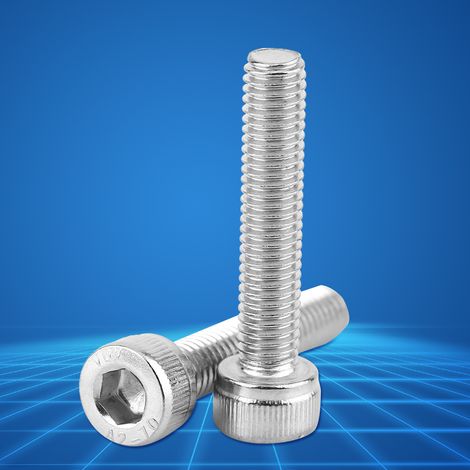 Assortiment de 150 vis à tête cylindrique creuse en acier SS304 avec écrous hexagonaux et rondelles (M5) (1/5)