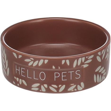 Gamelle Leafs Rond Brun pour Hamster - 8,5x3cm, 100ml - Nourriture et Eau, Antidérapante et Facile à Nettoyer