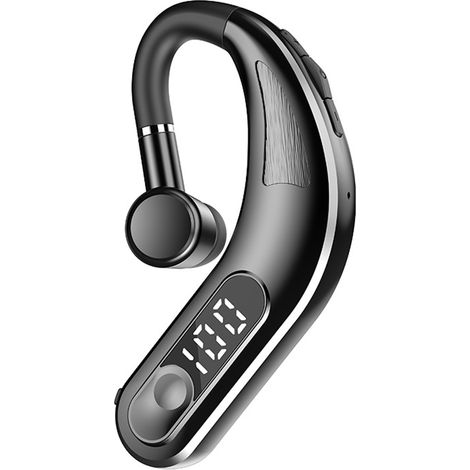Écouteurs Bluetooth, oreillettes Bluetooth 5.2 mono avec micro antibruit, kit mains libres pour téléphones portables, casque Bluetooth étanche pour iPhone/Android, idéal pour le travail, le bureau, la (1/5)