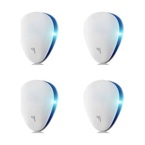 British Lux 4er-Pack Ultraschall-Flohabwehrgeräte für den Innenbereich, Weiß - (1/5)