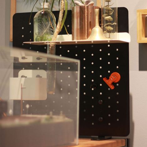 Accessoires pour panneaux perforés, crochets, boîtes, panneaux décoratifs, installation sans clous, étagères perforées pour chambres et bureaux. (1/5)