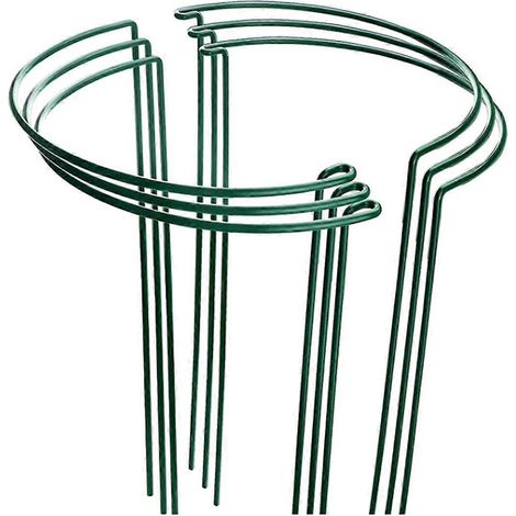 6er-Pack große, 60 cm hohe Bogen-Pflanzenstützpfähle, Metall-Gartenstützen