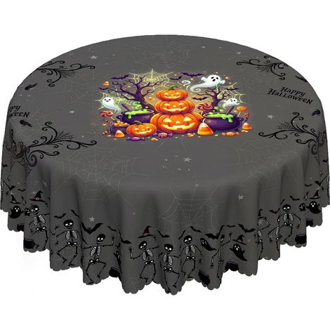 (152152 CM)Nappe Halloween Pour Table Imperméable, Essuyable, Réutilisable (1/5)