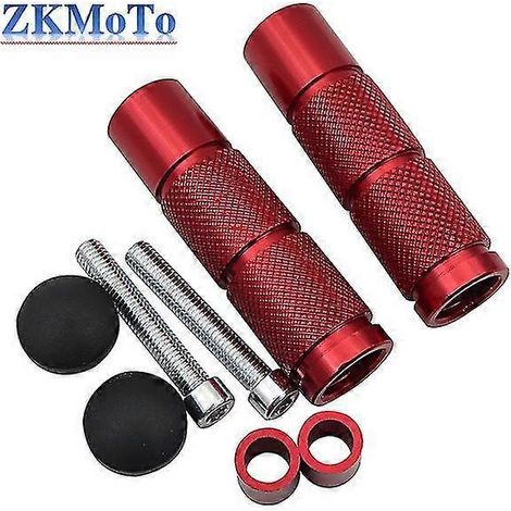 Motorrad-, Fahrrad-, Roller- und Dirtbike-Fußrasten M8 CNC-Fußrasten Pedale für Kawasaki, Honda, KTM, Yamaha, Suzuki Motocross ATV Universal – Rot