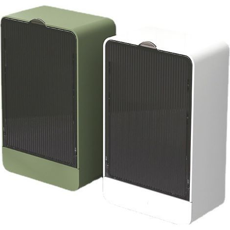 Jabonera con tapa, soporte de jabón de pared, jabonera sin taladro, bandeja de drenaje extraíble para fregadero, ducha, baño, cocina, blanca (1/5)