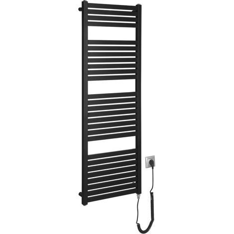 Aqualine Handtuchheizkörper - Heizkörper Tondi-E, 45x133 cm, 500 W, schwarz matt DE476T