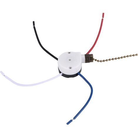 PièCes Interrupteur de Ventilateur Plafond ZingEar ZE-208S E89885 3 Vitesses 4 Fils ChaîNe Traction, Ventilateur, Bronze (1/4)