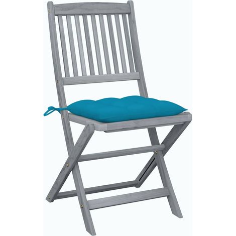 Maison Exclusive - Klappstühle, 2 Stück, mit Kissen, aus massivem (1/5)