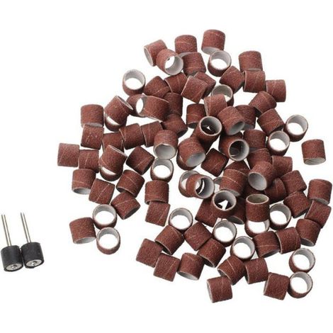 Poncage Bande - 100pc 1/2 "Kit Poncage Bandes Tambour Mandrin Pour DREMEL Outils rotatifs (1/4)