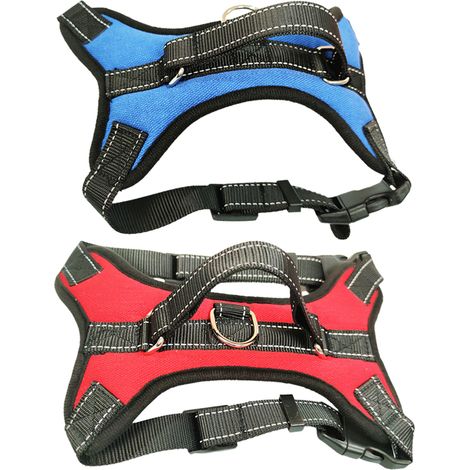 Laisse Anti-Traction - Gilet Réfléchissant Ajustable Rembourré Pour Chien - Convient à la Marche, Course et Randonnée - 1 Pièce