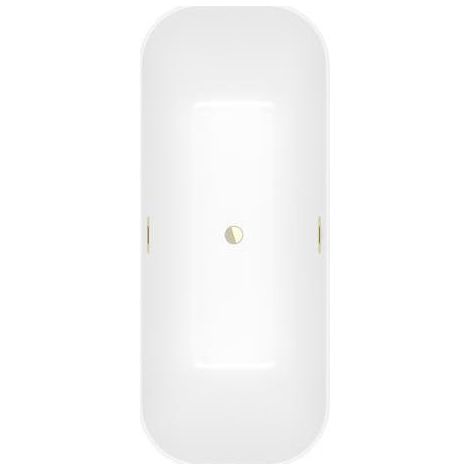 Baignoire îlot FINION DUO 1700x700 mm avec bonde et anneau décoratif.