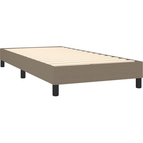 Somier de láminas sobre patas estructura de cama 90x200 cm tela topo TDL0206915