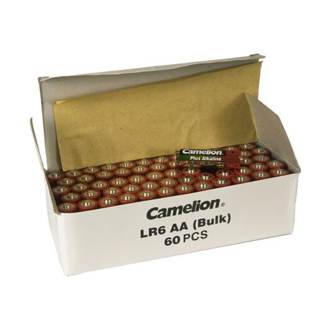 Pilas alcalinas Camelion AA/LR6 Plus, 60 unidades (2000000412177)