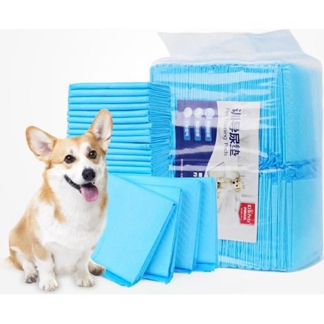 100pcs tapis de propreté pour chien tapis alèse réducateur afraichissant chiot chaton apprentissage chat animalerie alaises 3345cm (1/4)